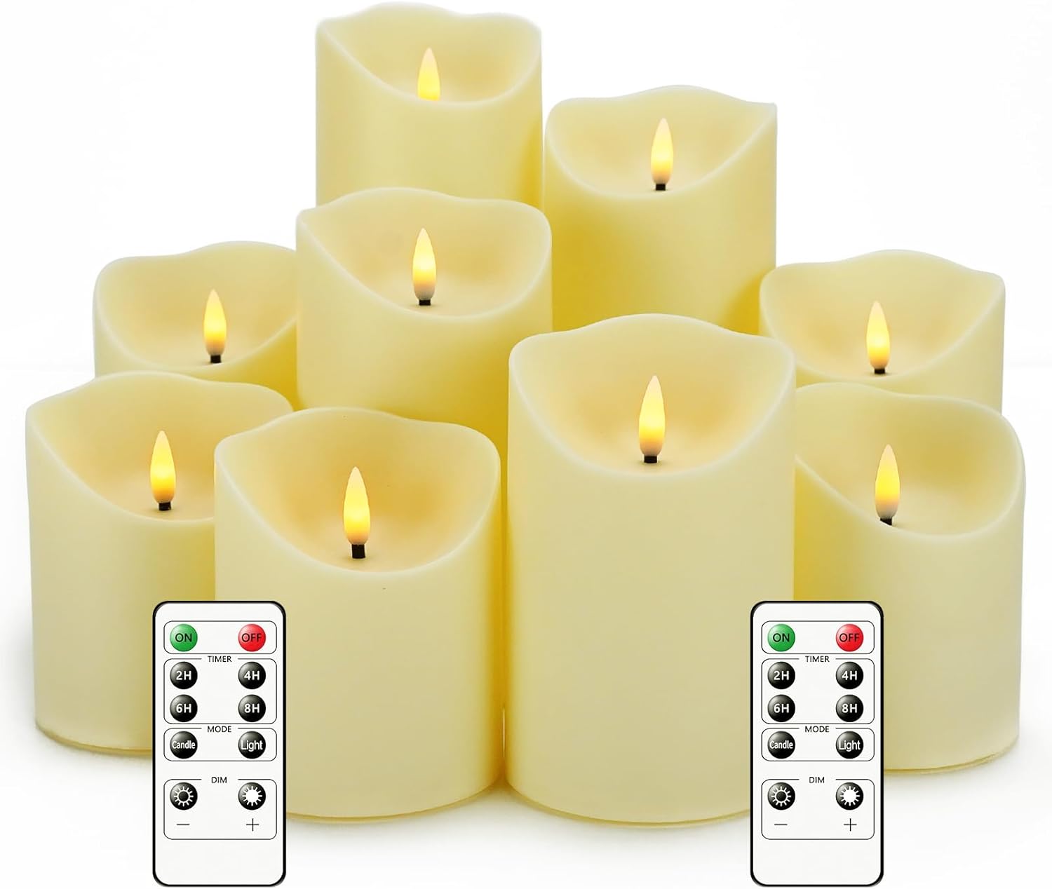 Flameless Candles with Remote, Battery Operated Flickering Flameless Candles, LE...