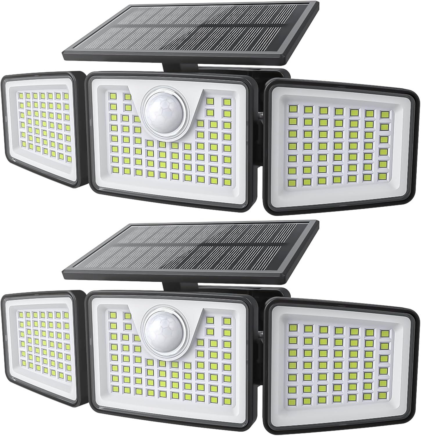 Solar Lights Outdoor 2500LM Motion Sensor Outdoor Lights,3 Head 355° Wide Angle...