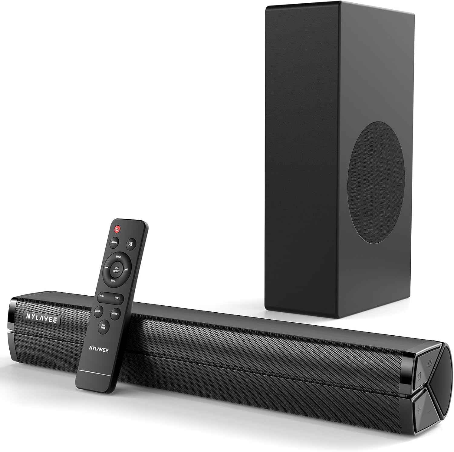 Nylavee 2.1ch Sound Bar for Smart TV with Wired Subwoofer, 100W Surround Sound B...