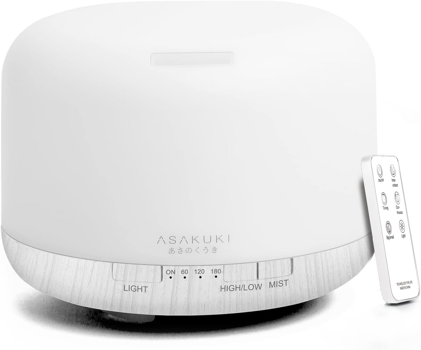ASAKUKI 500ml Premium, Essential Oil Diffuser with Remote Control, 5 in 1 Ultras...