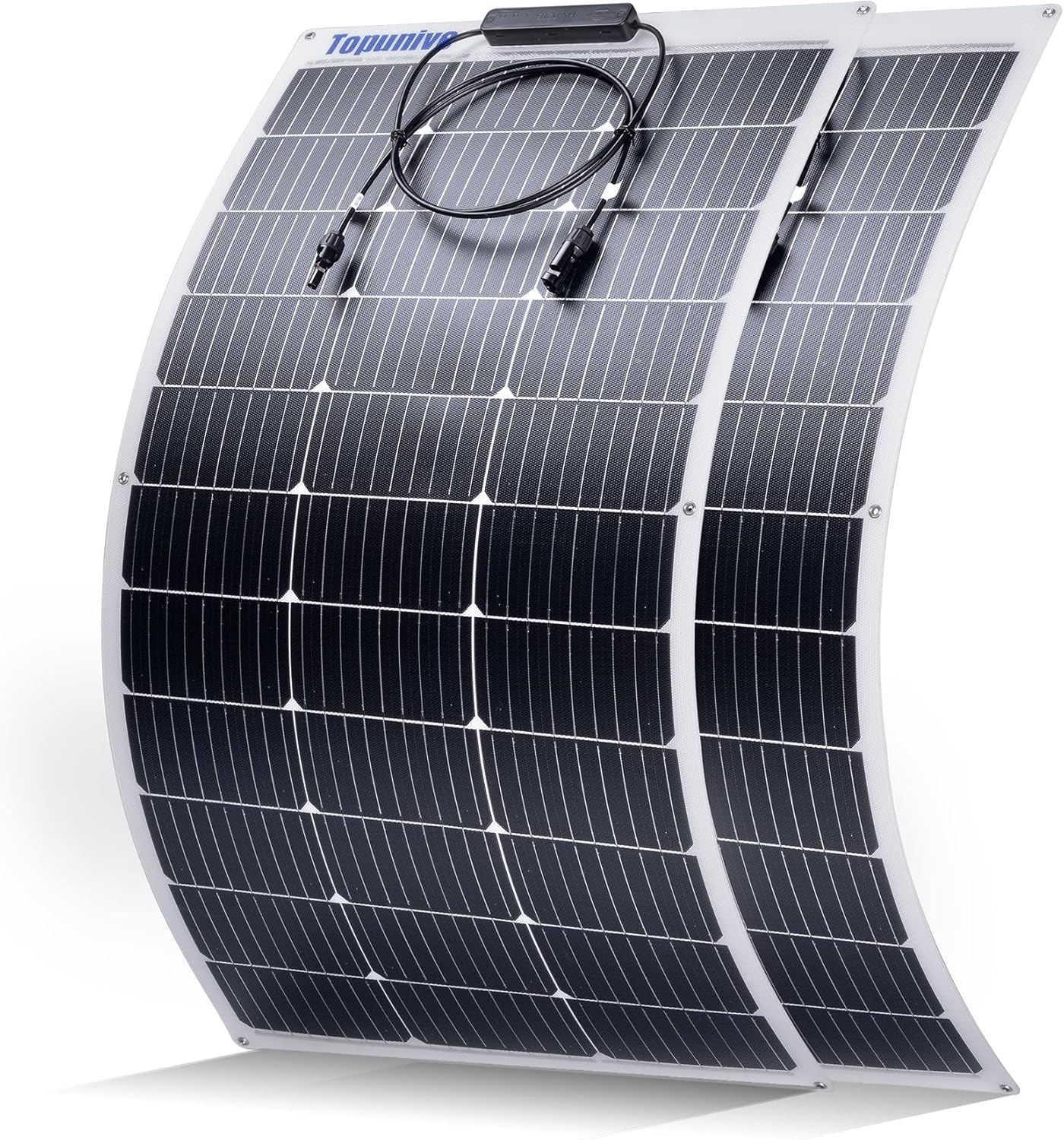 2PCS 100W 12V Flexible Solar Panel 9BB Monocrystalline Cell 12 Volt Semi-Flexibl...