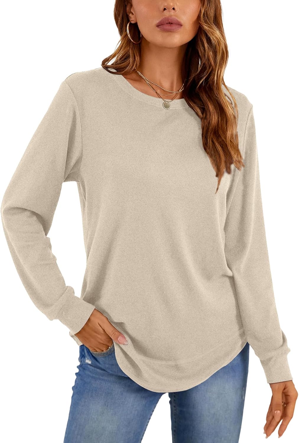 KUOTAI Womens Long Sleeve T Shirts Casual Tops Dressy Fashion Blouses Tunic for...