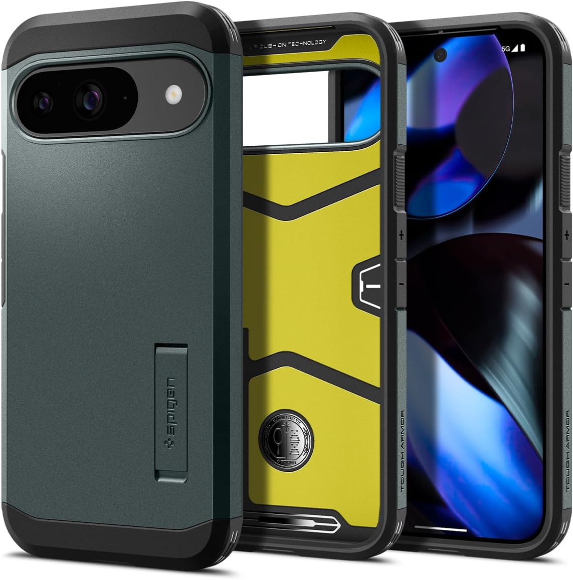 Spigen Tough Armor Case Compatible with Google Pixel 9/9 Pro - Abyss Green
