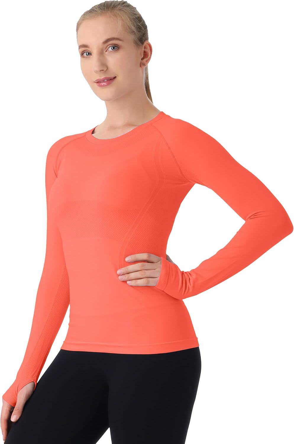 High-Quality MathCat Seamless Workout Shirts, Special Yoga Tops Long Sleeve for...