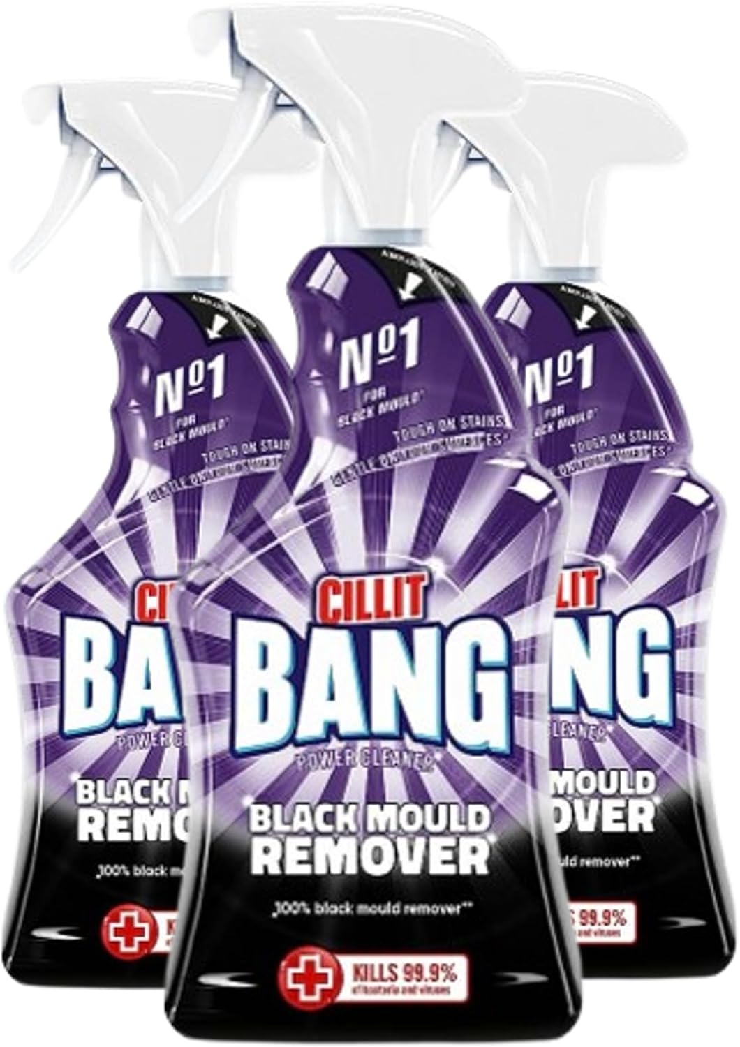 Cillit Bang Black Mould Remover Spray I Removes Mould, Mildew & Dirt I Size: 750...