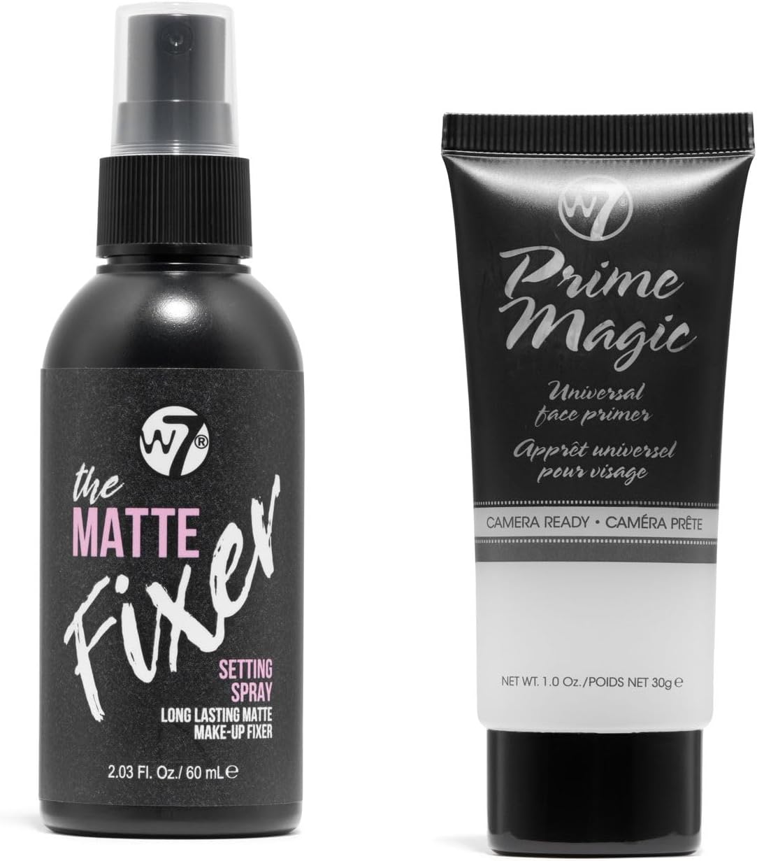 W7 Prime Magic & The Fixer Matte Set - Makeup Primer & Setting Spray Duo for a S...