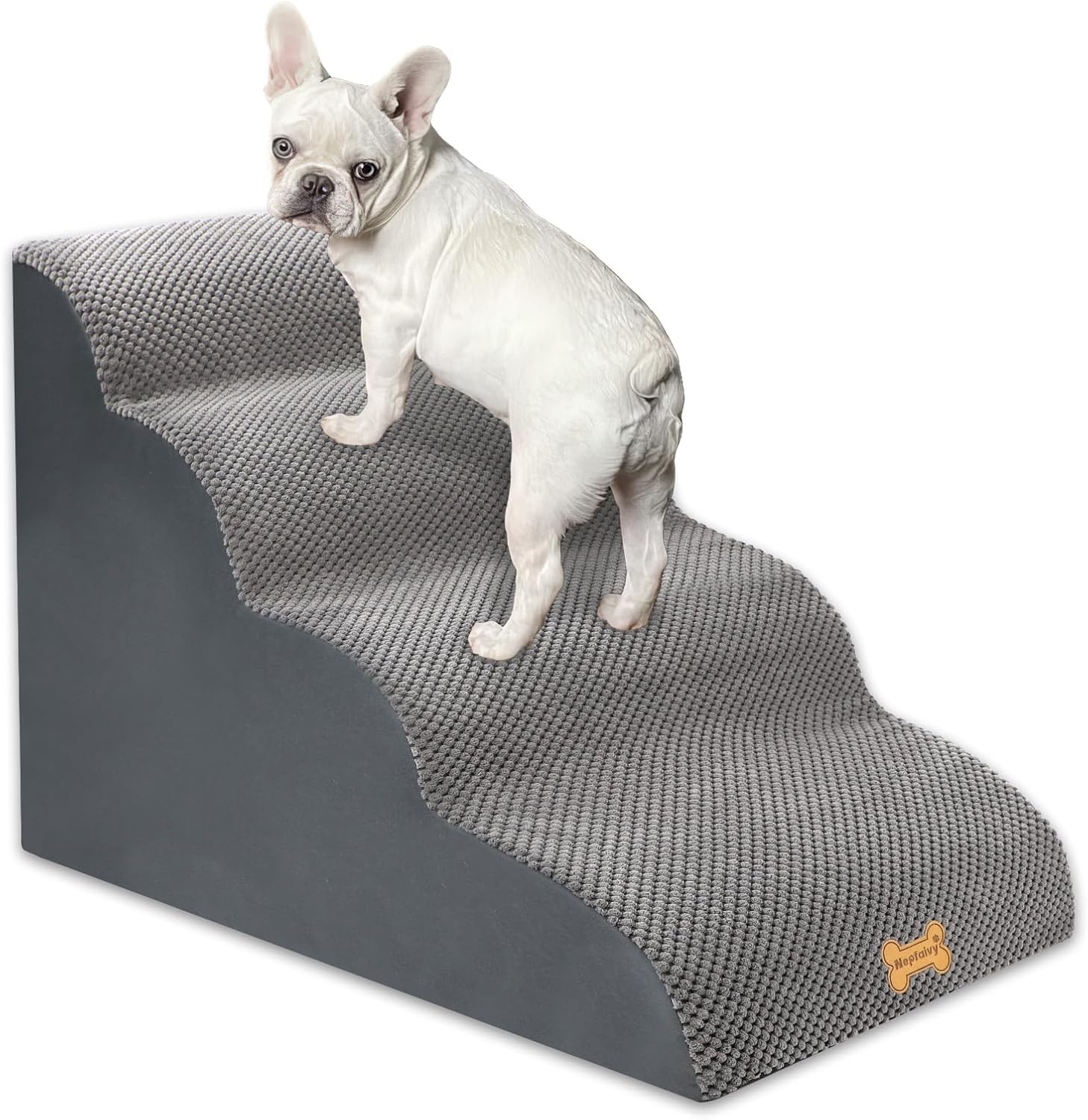 Nepfaivy Dog Steps Stairs for Bed - Non-Slip Pet Stairs for Small Dogs and Cats,...