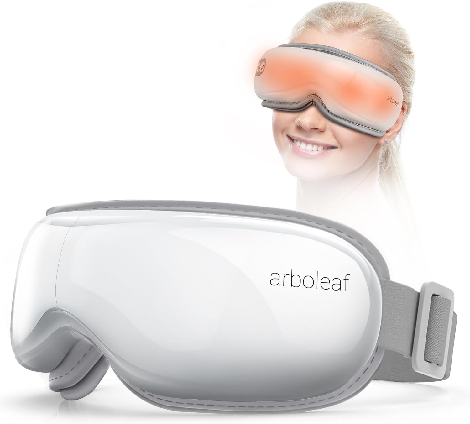 arboleaf Eye Massager with Heat, Heated Eye Massager for Migraines with Compress...