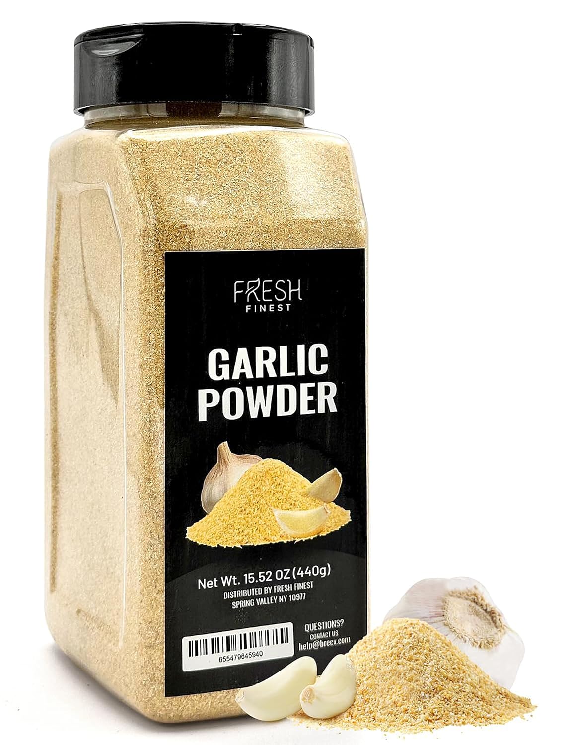 Fresh Finest Premium Garlic Powder - 15.52oz Bottle - 100% Pure, Non-GMO, Gluten...