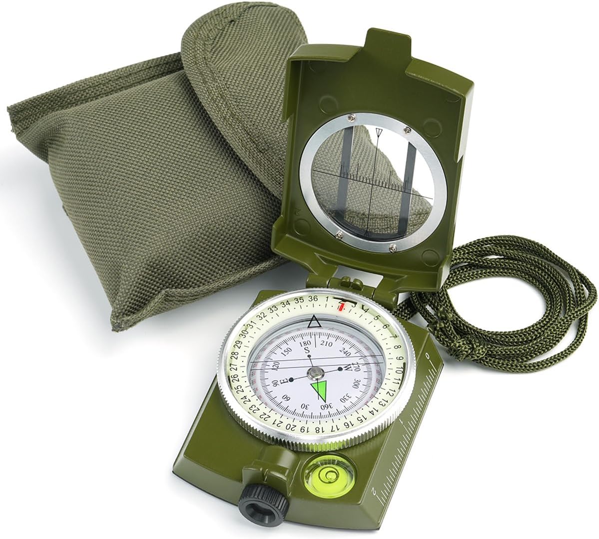 Sportneer Compass Hiking Survival Military Grade Waterproof Boy Scout Compass fo...