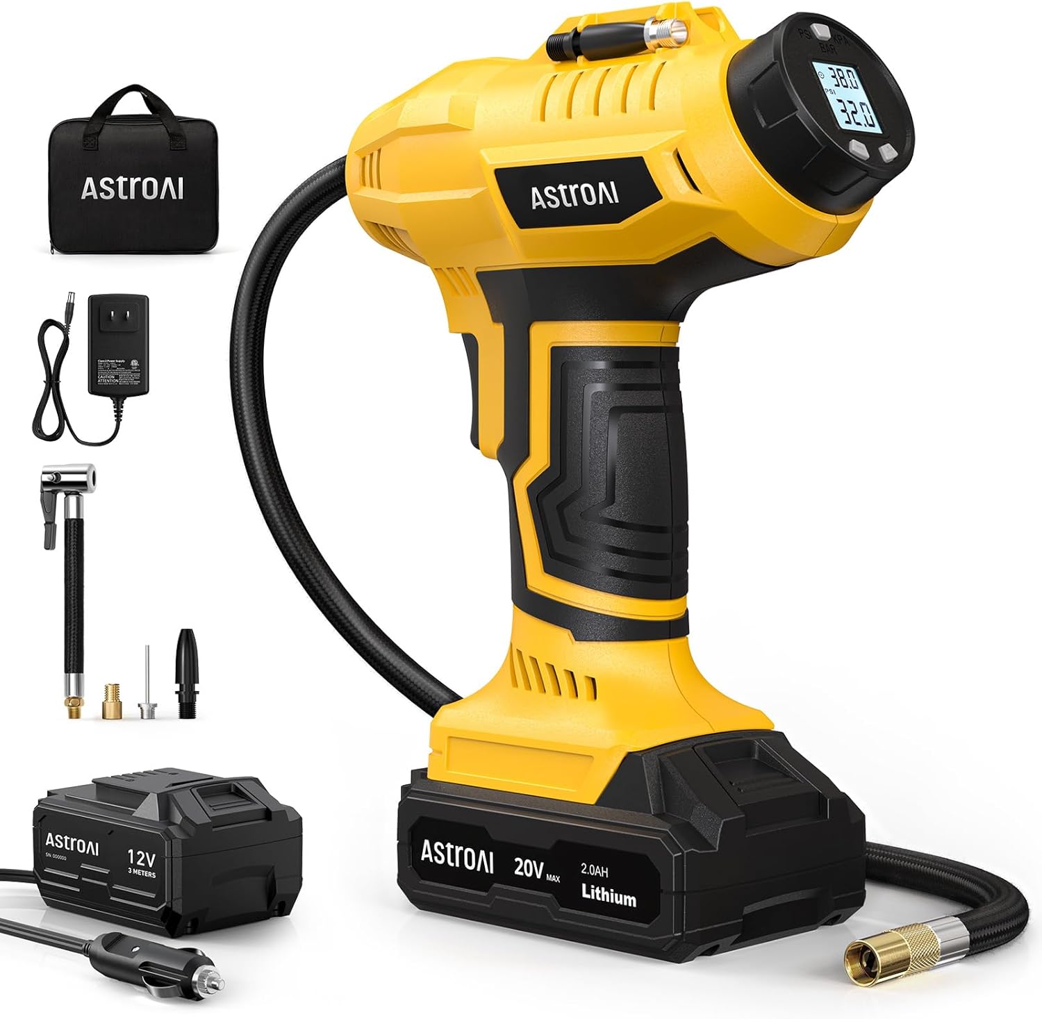 AstroAI Cordless Tire Inflator Air Compressor 20V...