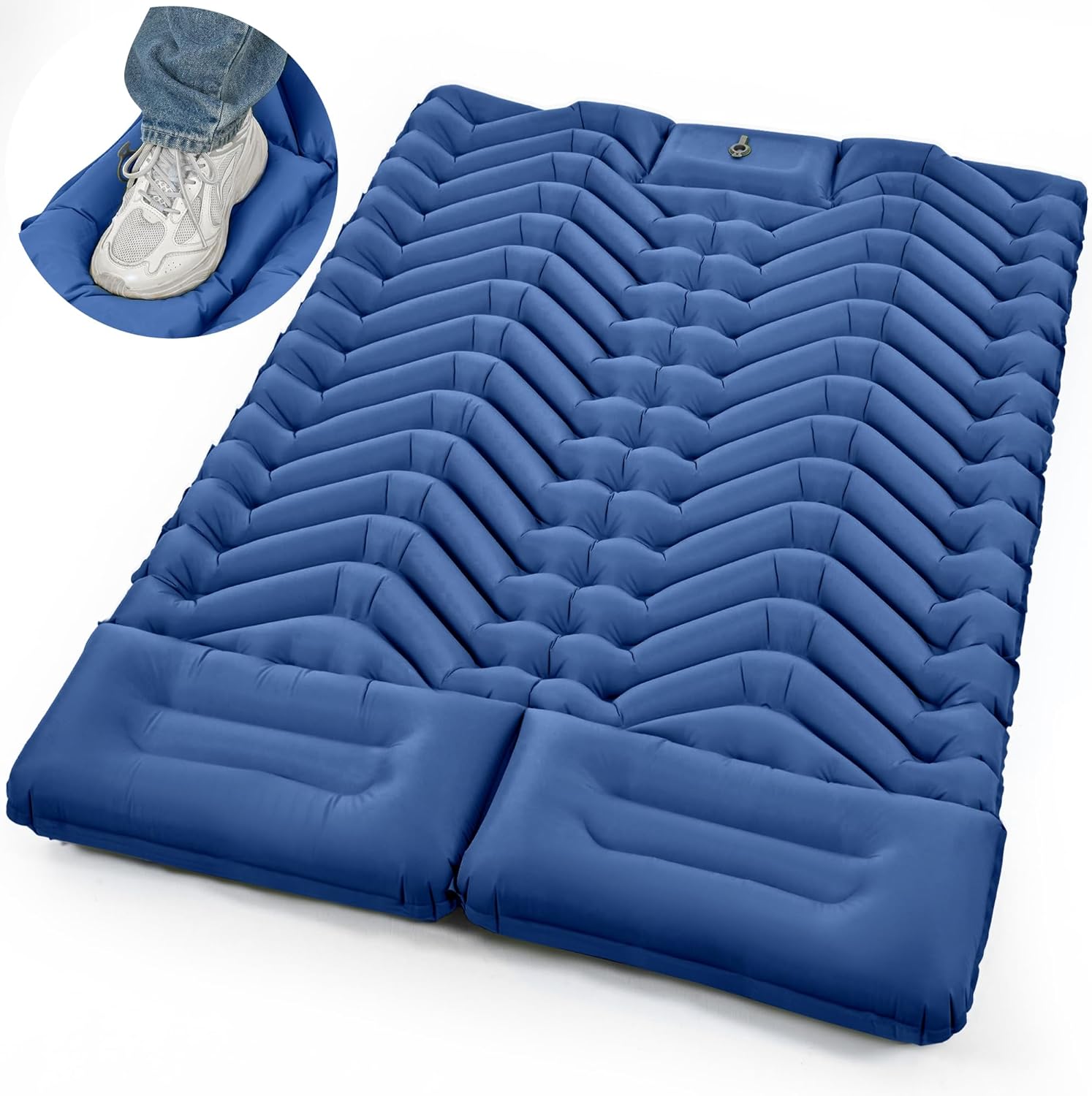 ropoda Extra Thickness 3.9'' Inflatable Sleeping Pad for 2 Person with Pillow, B...