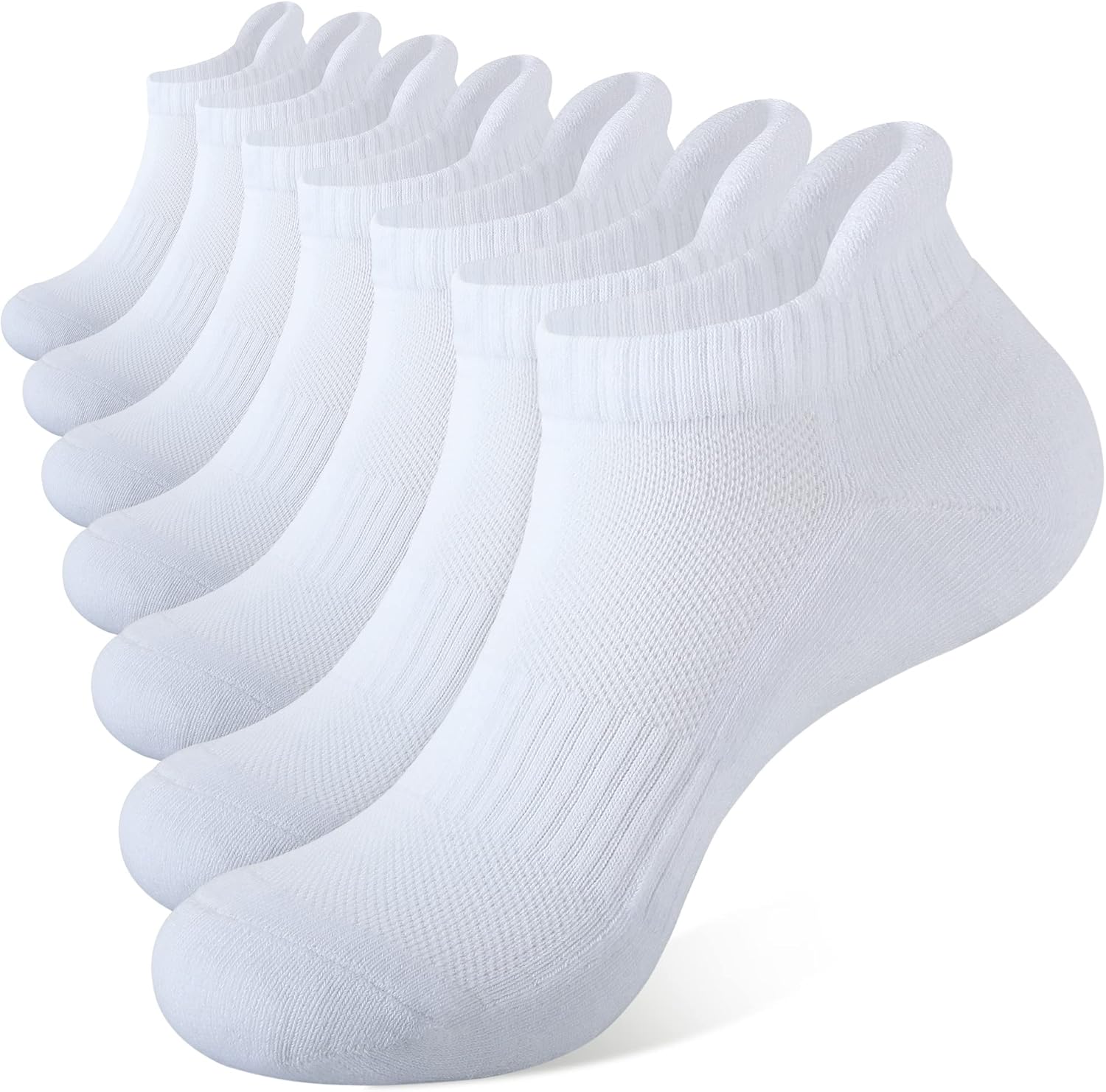 CLOSEMATE 7 Pairs Ankle Trainer Socks Cushioned Sports Socks for Men Non-slip Ta...