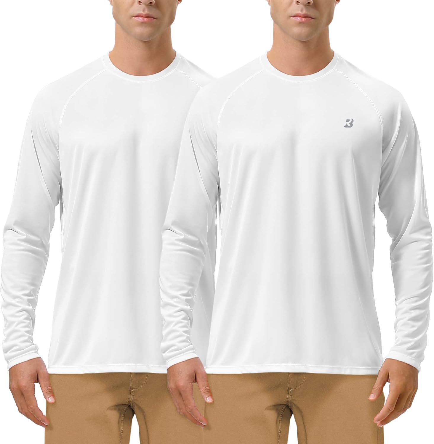 Roadbox Men's UPF 50 UV Protection Shirt, Special Outdoor Long Sleeve SPF Rash G...