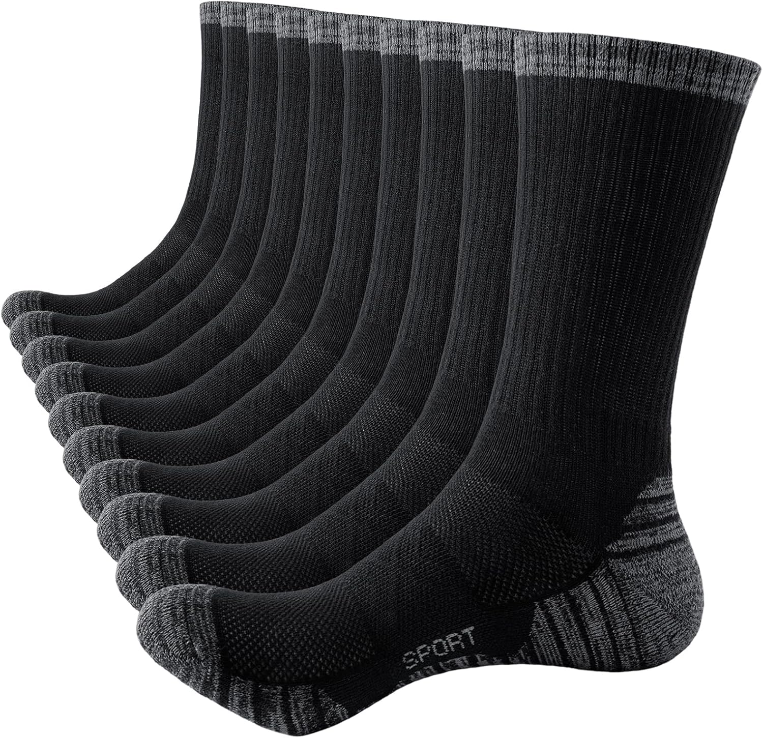 SockWaddles Mens Socks, Cushioned Sport Socks Anti Blister Wicking Breathable Co...