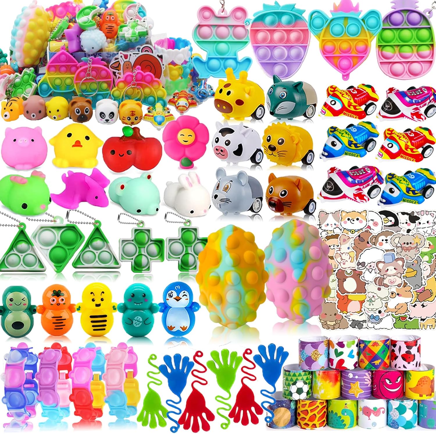 114 Pack Party Favors for Kids 3-5 4-8-12, Treasure Box Toys for Classroom Prize...
