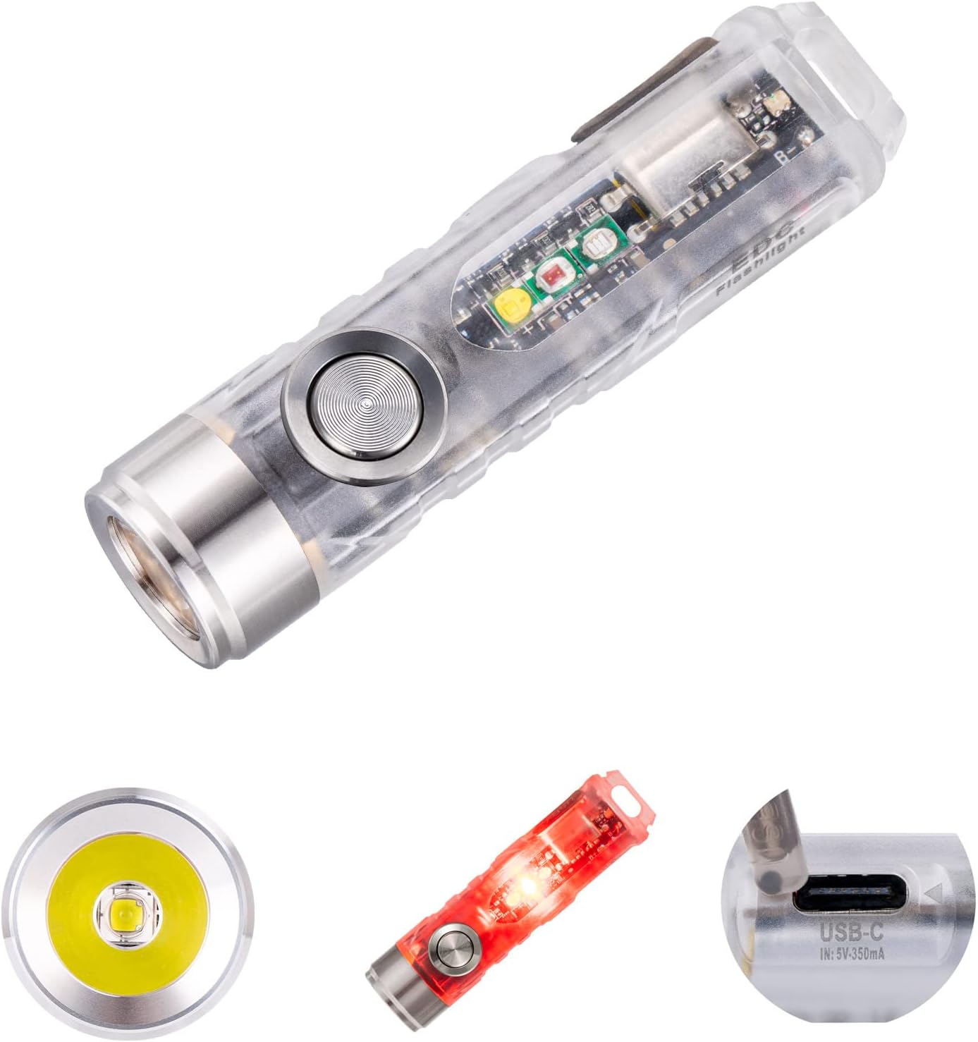 RovyVon Aurora A8 G4 Keychain Torch USB C Rechargeable, 650 lumens Super Bright...