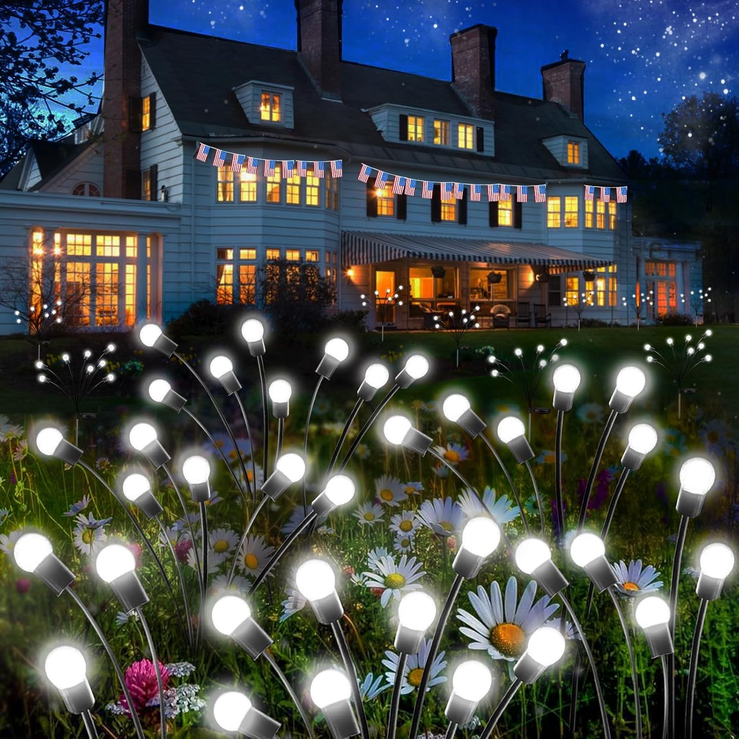 Innovative Solar Garden Lights, Special Upgraded Solar Firefly Lights Outdoor, S...
