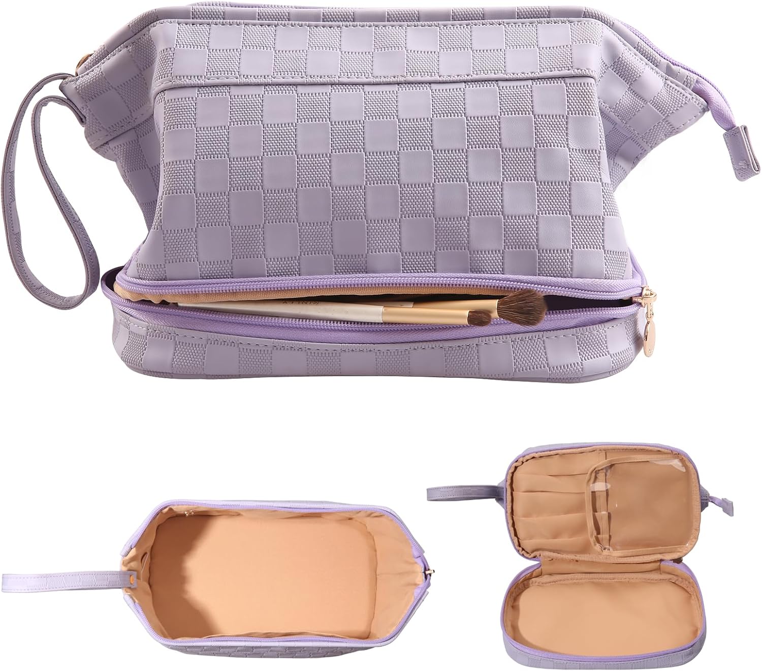 Abiudeng Large Makeup Bag,Waterproof Cosmetic Bag,Make up Travel Bag Essentials,...