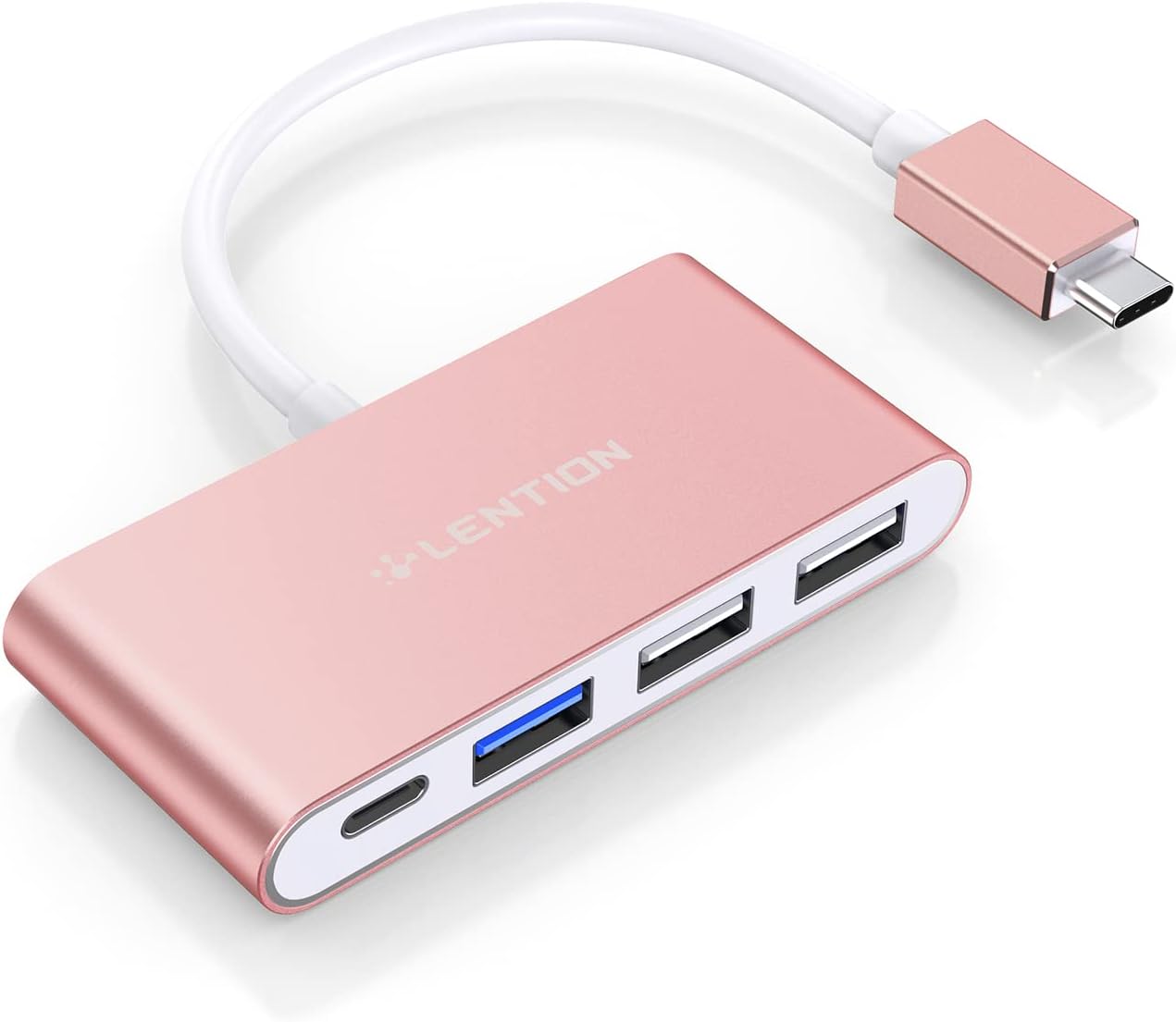 LENTION 4-in-1 USB-C Hub with Type C, USB 3.0, USB 2.0 for 2024-2016 MacBook Pro...