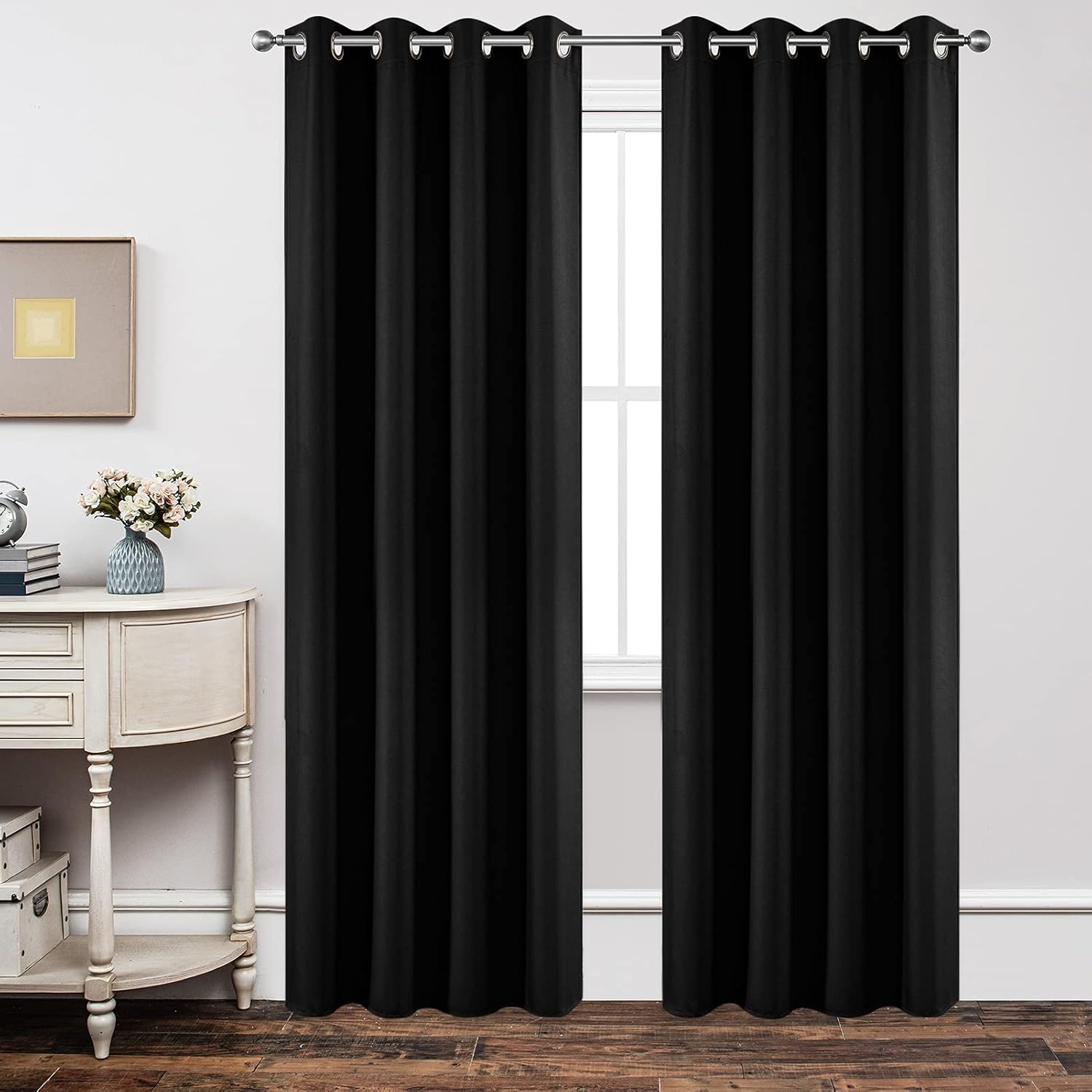 Joydeco Blackout Curtains Bedroom, Black Out Curtain Thermal Insulated Eyelet To...