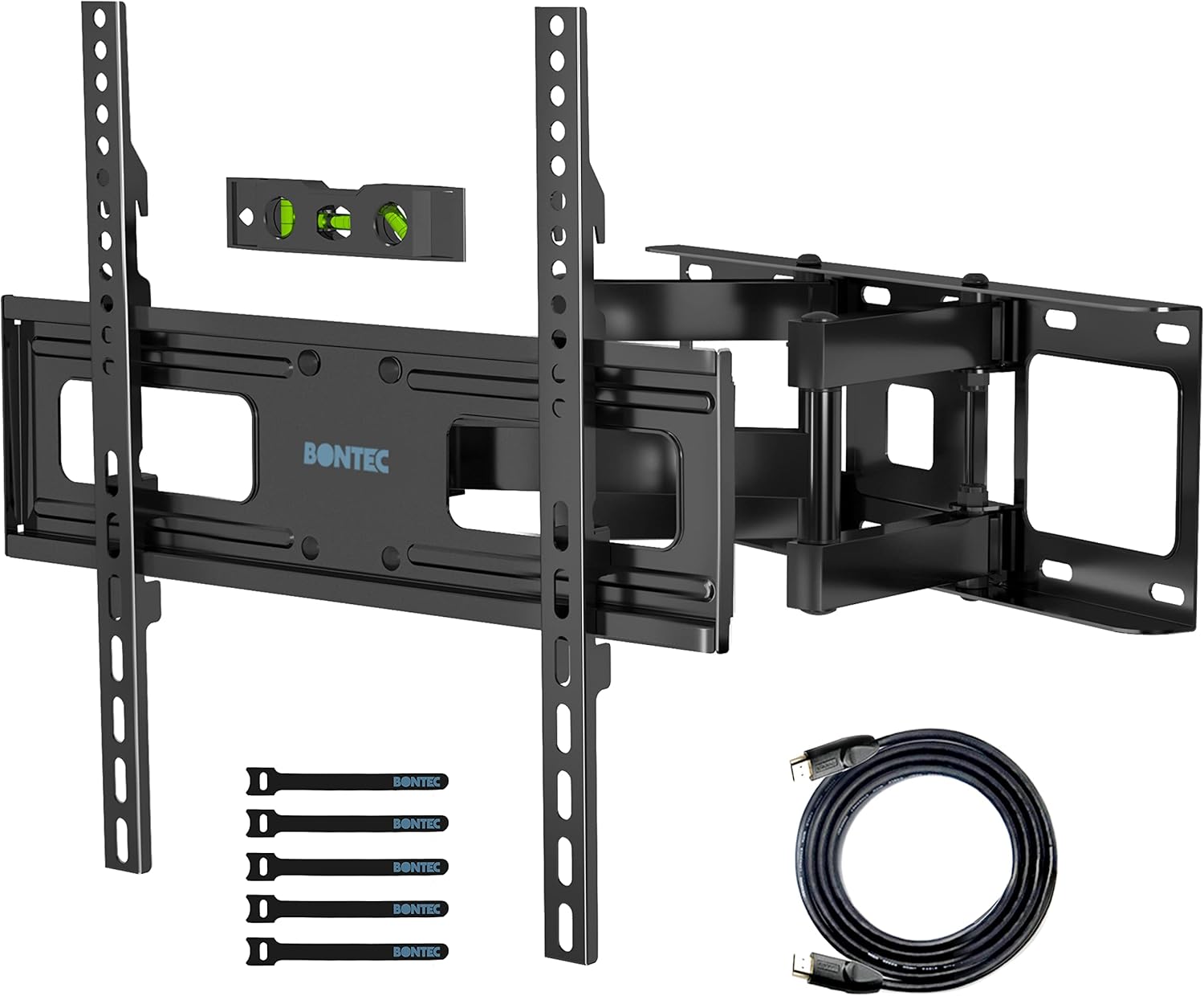 BONTEC Full Motion TV Wall Mount for 23-70 inch LED OLED LCD UHD Flat Curved TVs...