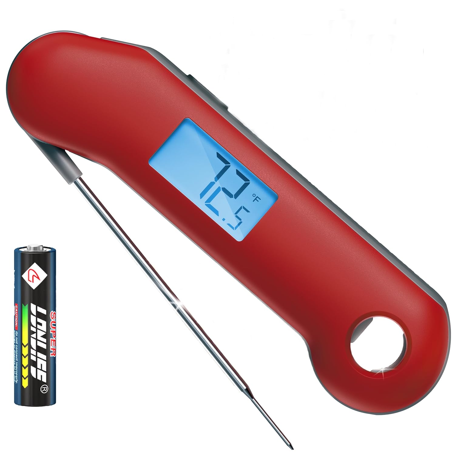 Professional Digital Meat Thermometer, Ultra Fast 0.5 Sec Instant Read, NIST Cer...