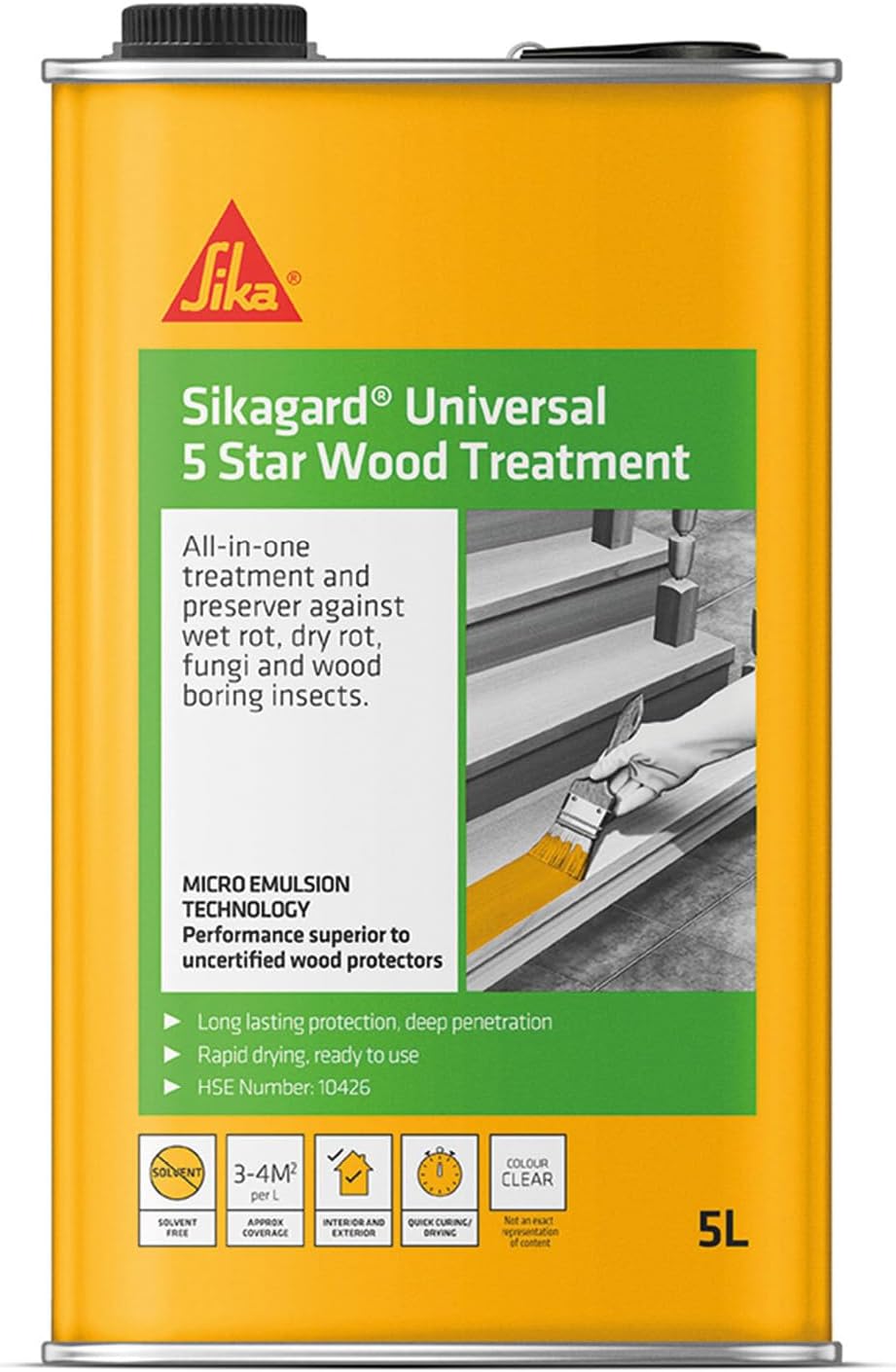 Sika Sikagard Universal 5 Star Wood Treatment – All-In-One Treatment For Wet Rot...