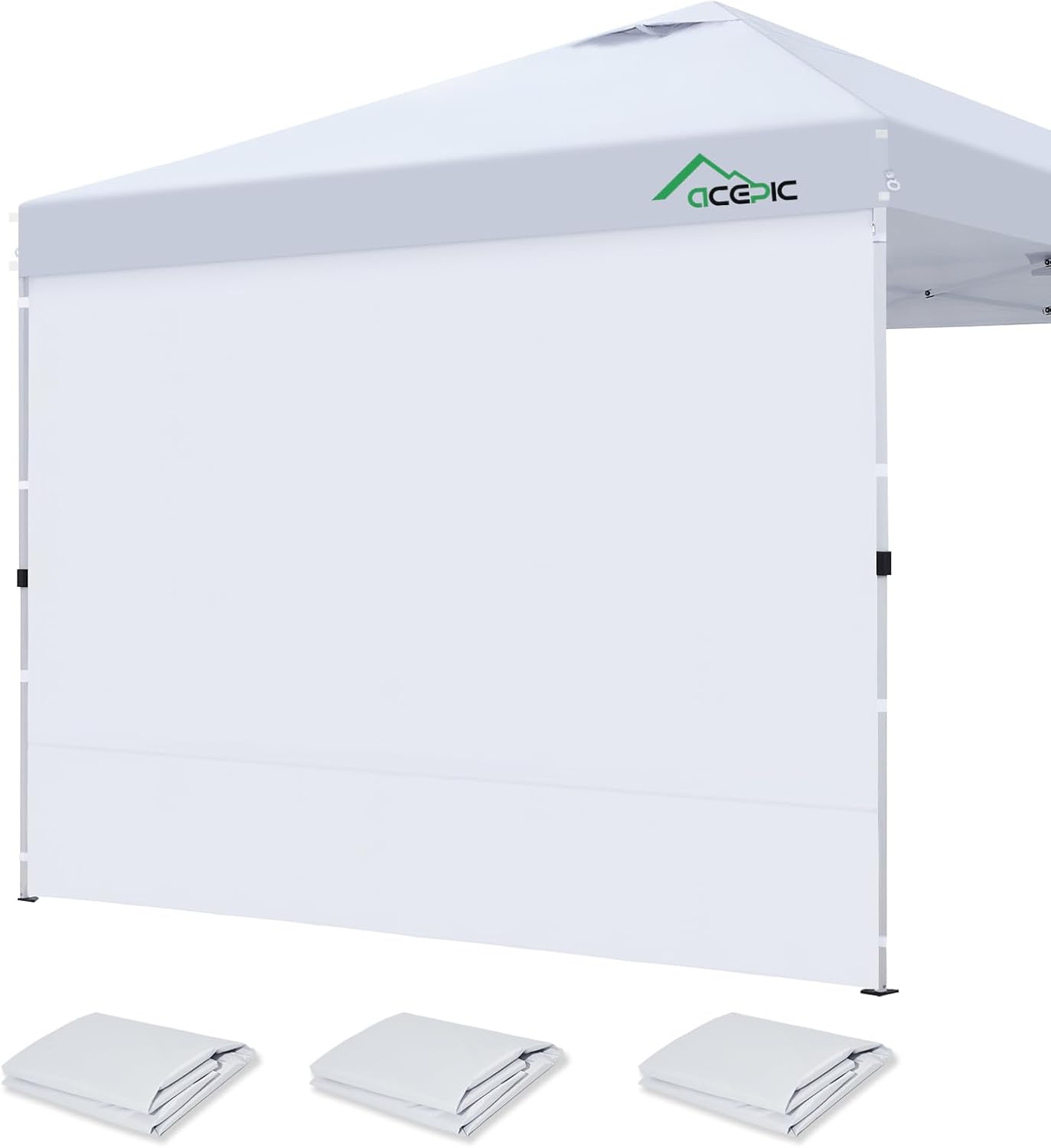 Sidewalls for 10x10 Pop Up Canopy, 210D Polyester Waterproof Canopy Sidewalls wi...