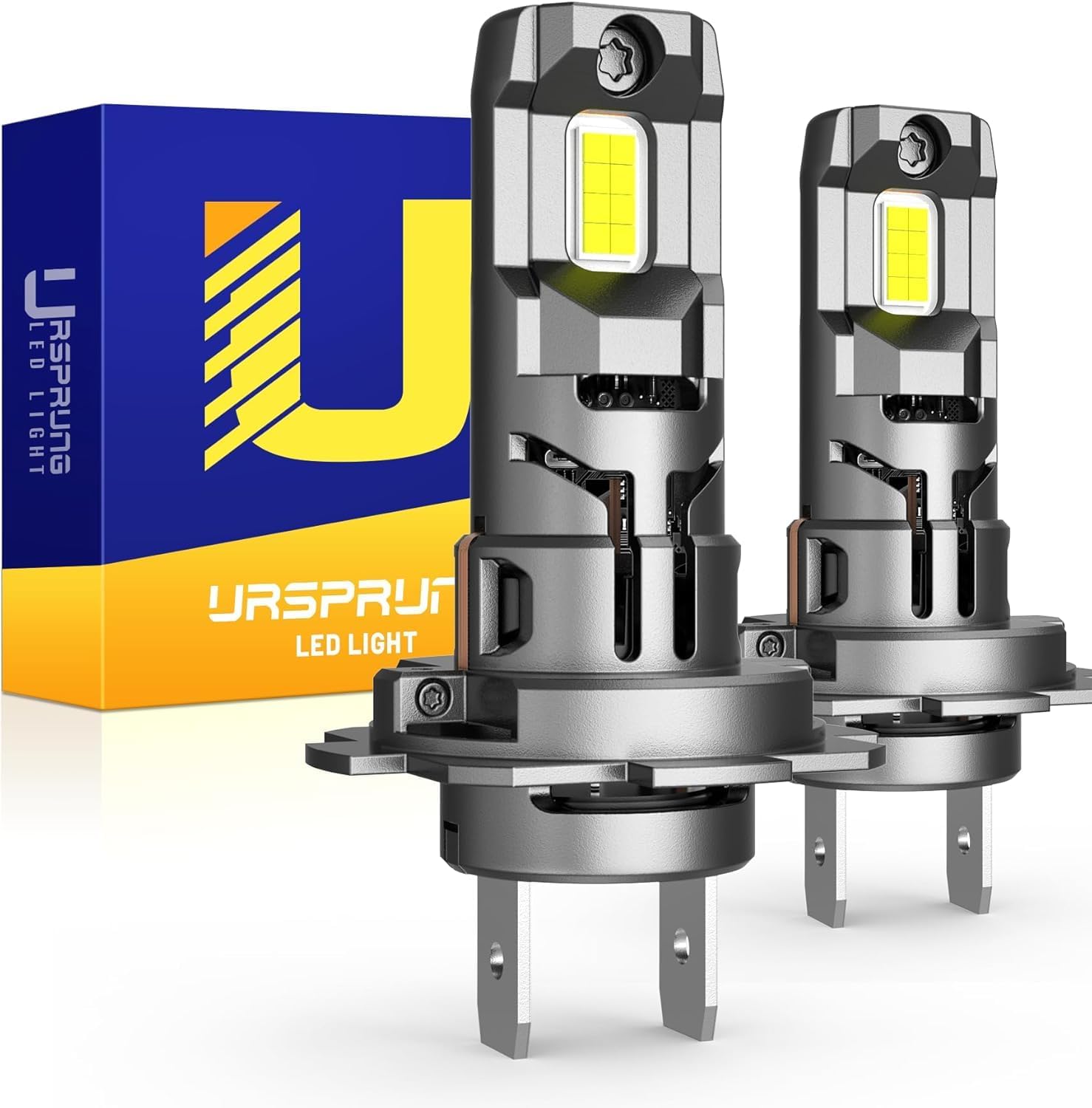 Ursprung Upgraded H7 Light Bulbs, 40000LM 900% Super Bright, 6500K 1:1 Halogen S...