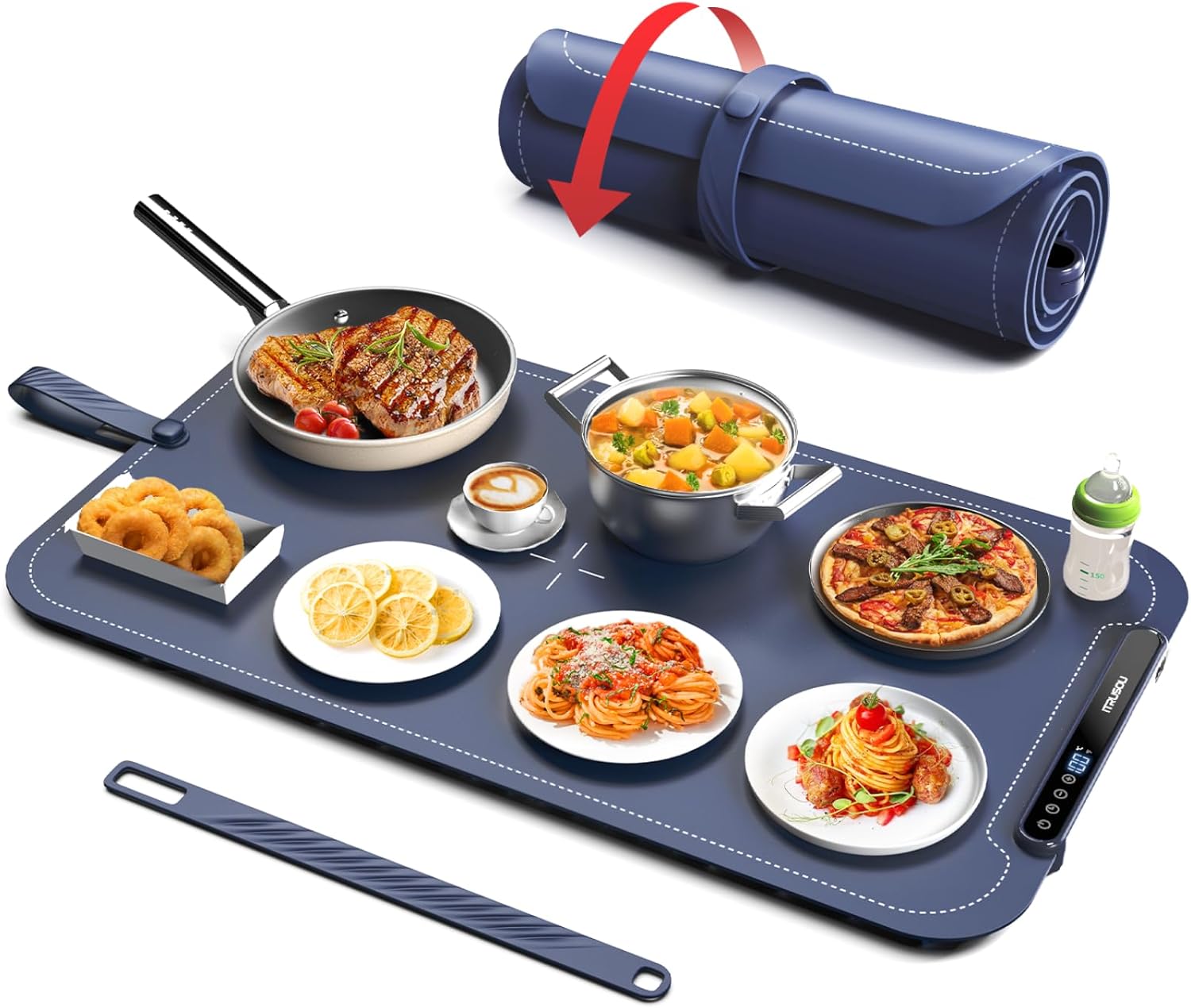 Silicone Electric Warming Mat, Advanced Food Warmer with 7 Temperature Settings,...