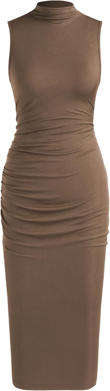 CIDER Work Dresses for Women, Unique High Neck Sleeveless Dresses, Special Bodyc...