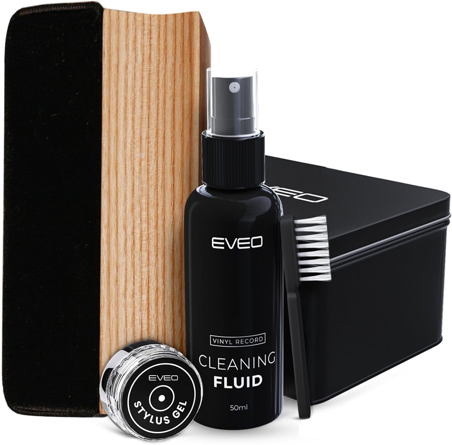 EVEO Premium Vinyl Record Cleaner Kit - Complete 4-in-1 Vinyl Cleaning Kit for A...