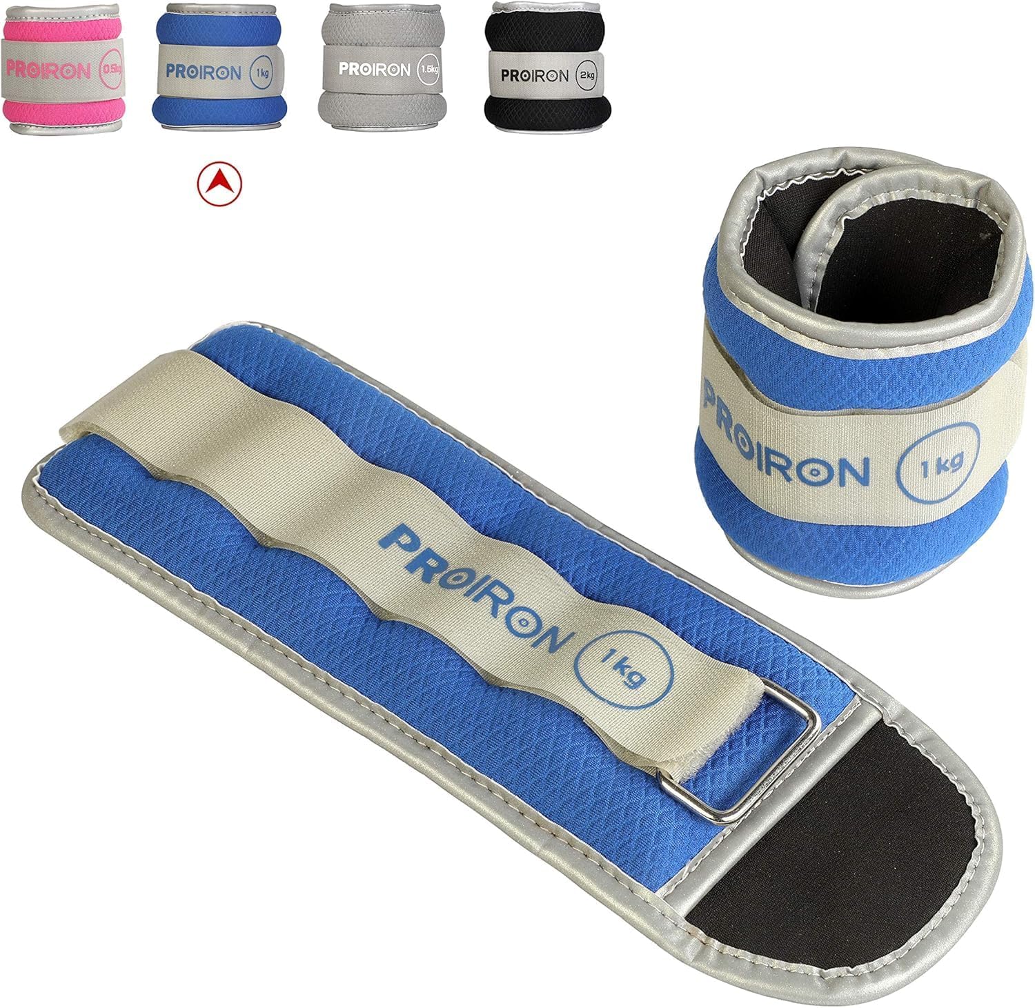 PROIRON Ankle Weights Wrist Leg Weights for Women Men 0.5kg-2kg in Pair Reflecti...