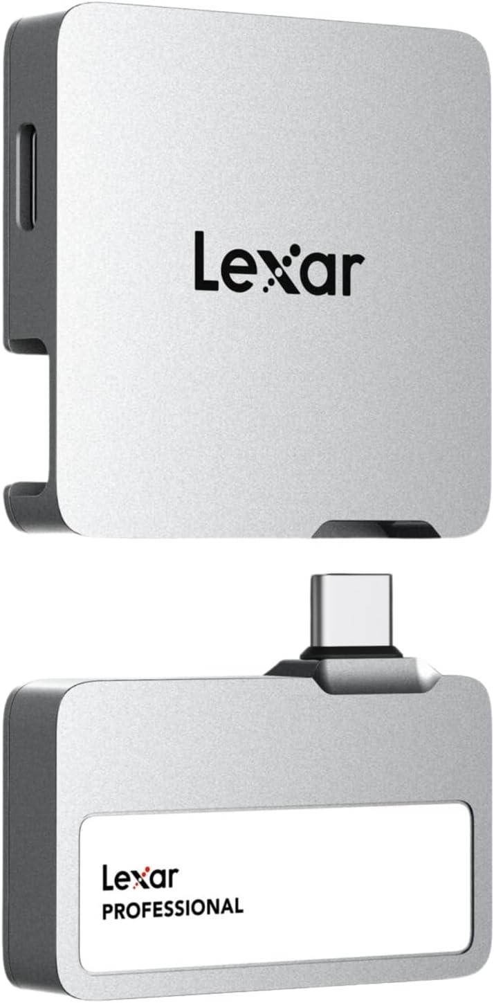 Lexar Professional Go Portable SSD with HUB 2TB, Ultra-Compact, Supports Apple P...