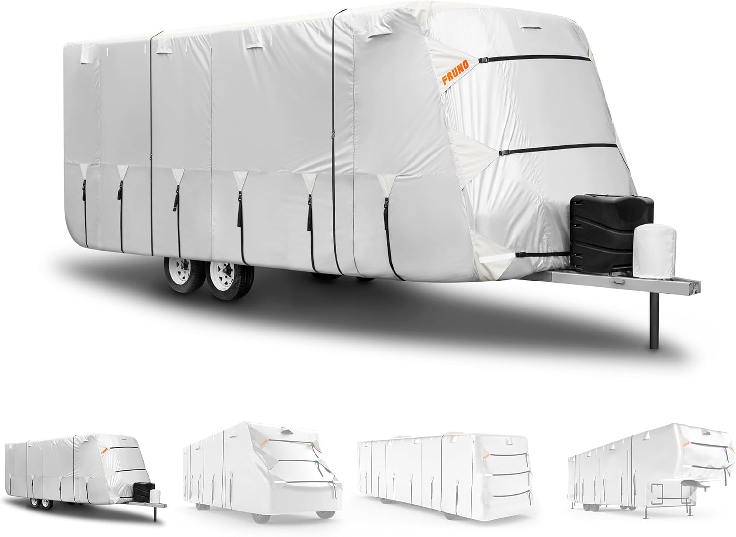 High-Quality Oxford Fabric Travel Trailer Cover, Reliable RV Cover for 30'-33' V...