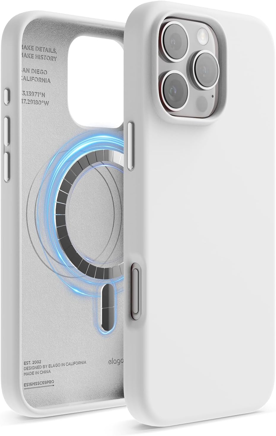 elago Magnetic Silicone Case Compatible with iPhone 16 Pro Max Case 6.9 Inch Com...