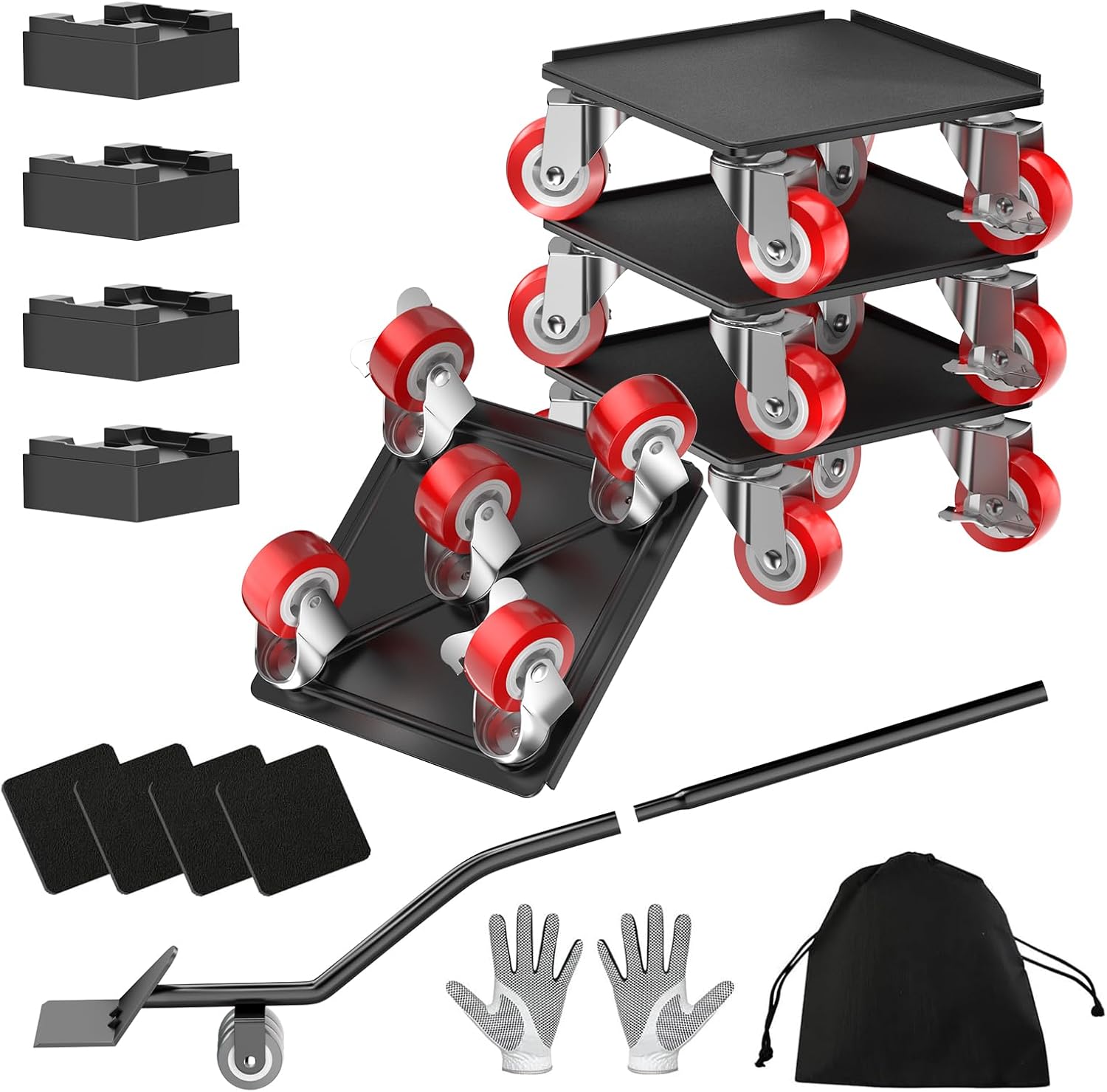 Furniture Dolly,Furniture Mover Pro Set,Furniture Lifter with 5 360° Rotatable R...