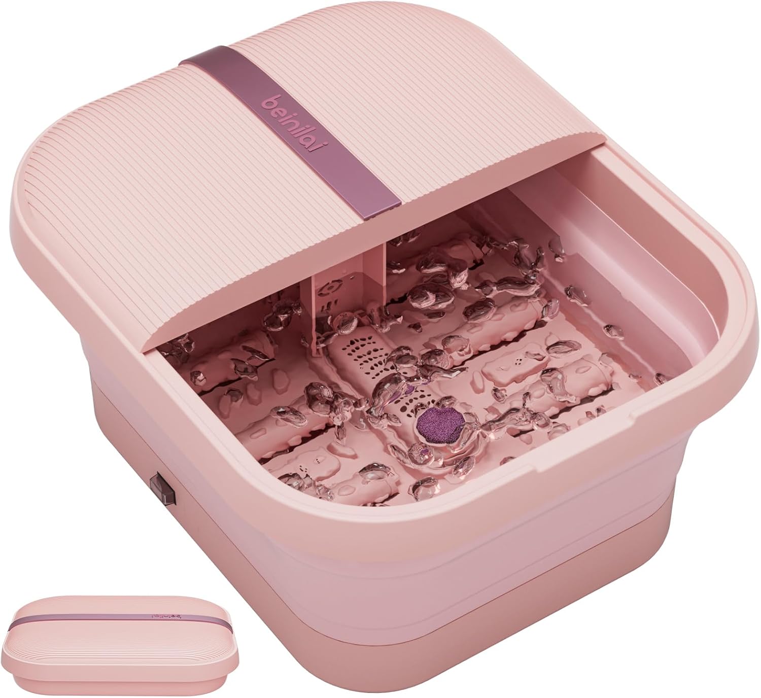 Beinilai Collapsible Foot Spa and Massager with Heater and Bubbles,Foot Bath wit...