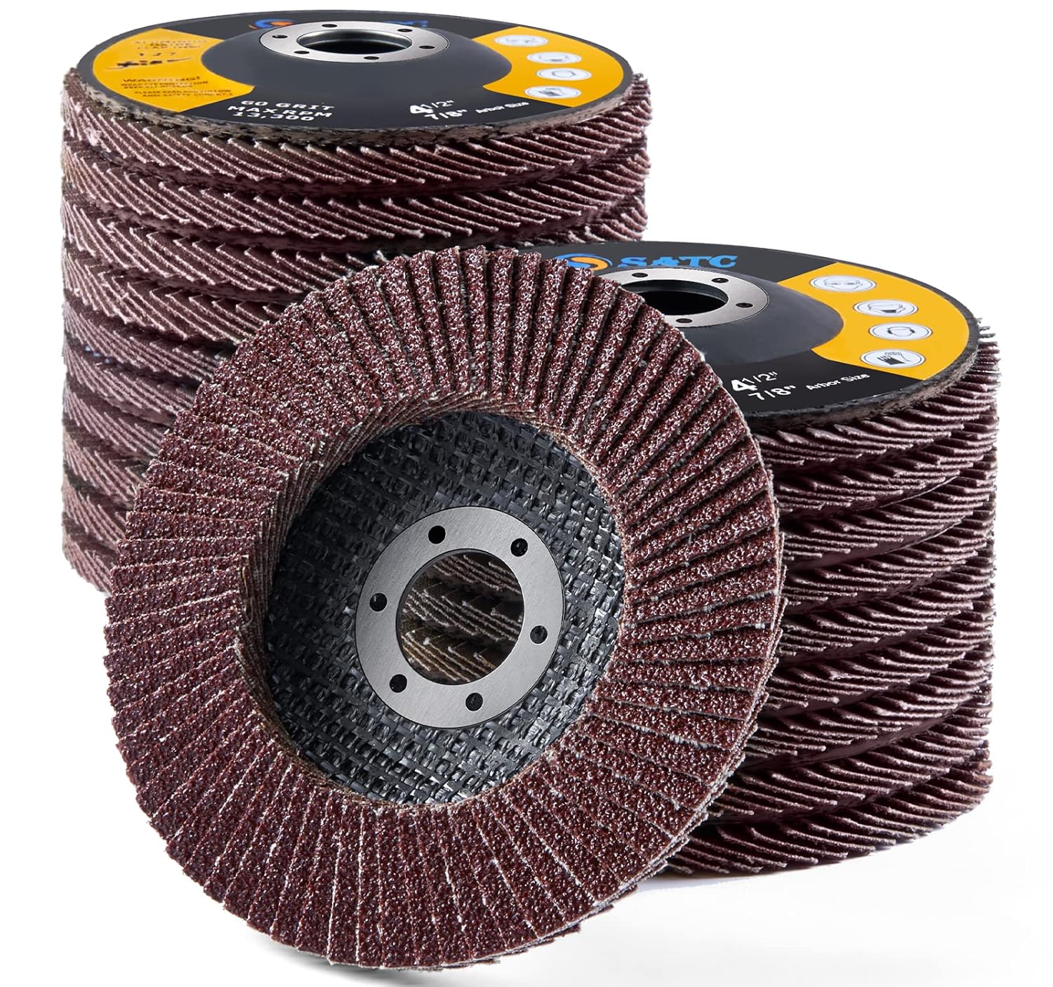 High-Quality SATC Flap Discs, Reliable Grinding Discs 115mm 20 Pack, Efficient 6...