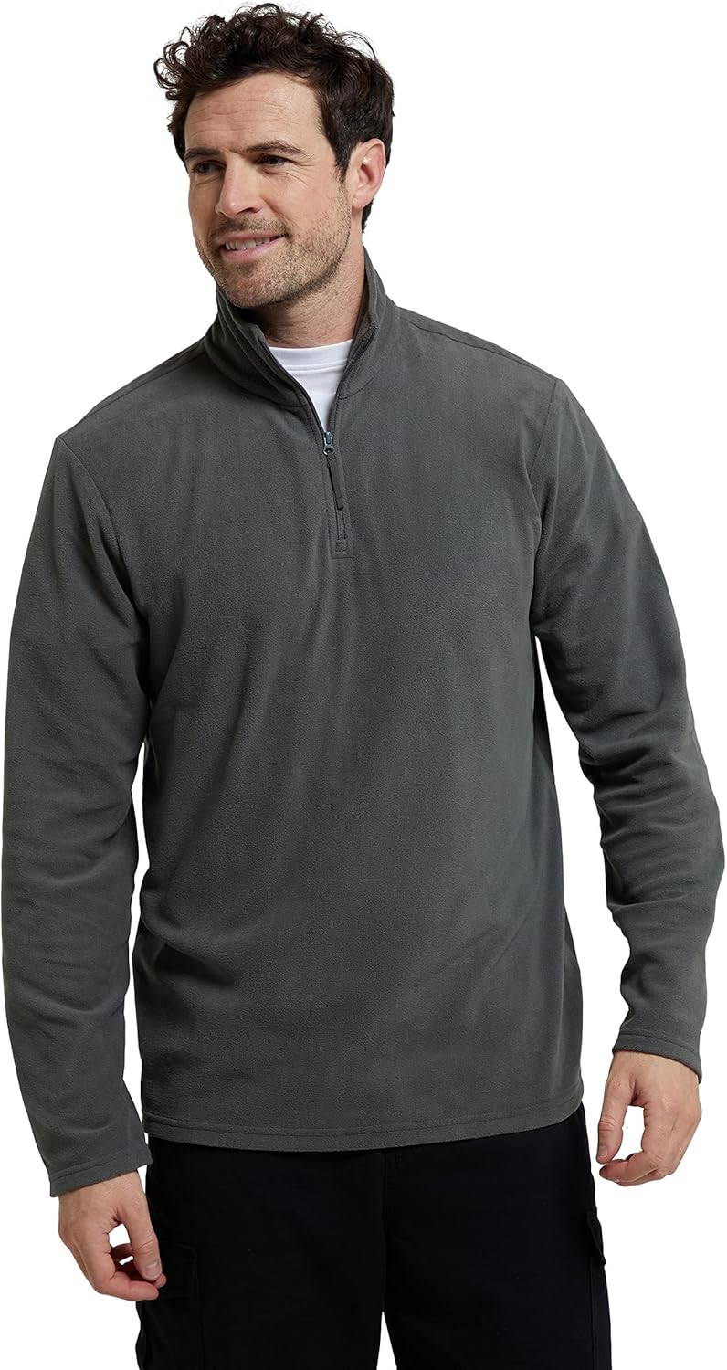 Mountain Warehouse Mens Camber II Fleece Sweatshirt, Premium Half-Zip Microfleec...