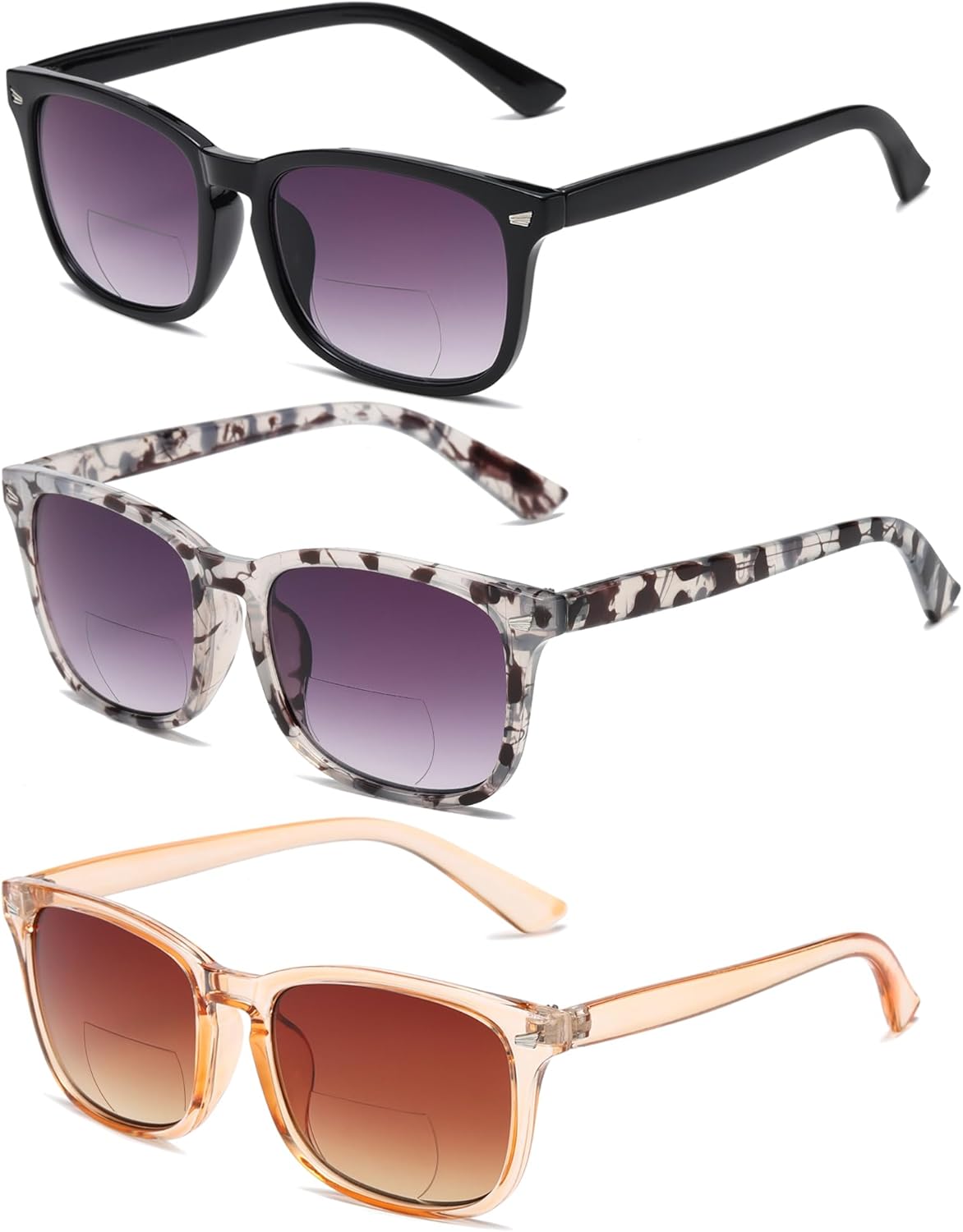 Bifocal Sunglasses For Women Classic Retro Reading Sunglasses 3 Pack UV400 Sun R...