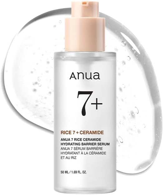 ANUA 7 Rice Ceramide Hydrating Barrier Serum, Hydrating Serum for Face, Rice Wat...