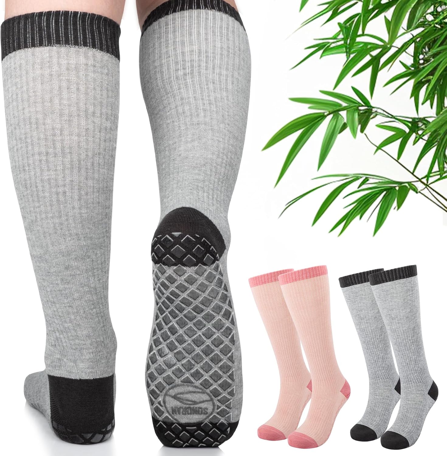 Compression Socks for Pregnant Women (2/3 Pairs) 15-20 mmHg Bamboo Viscose Non-s...