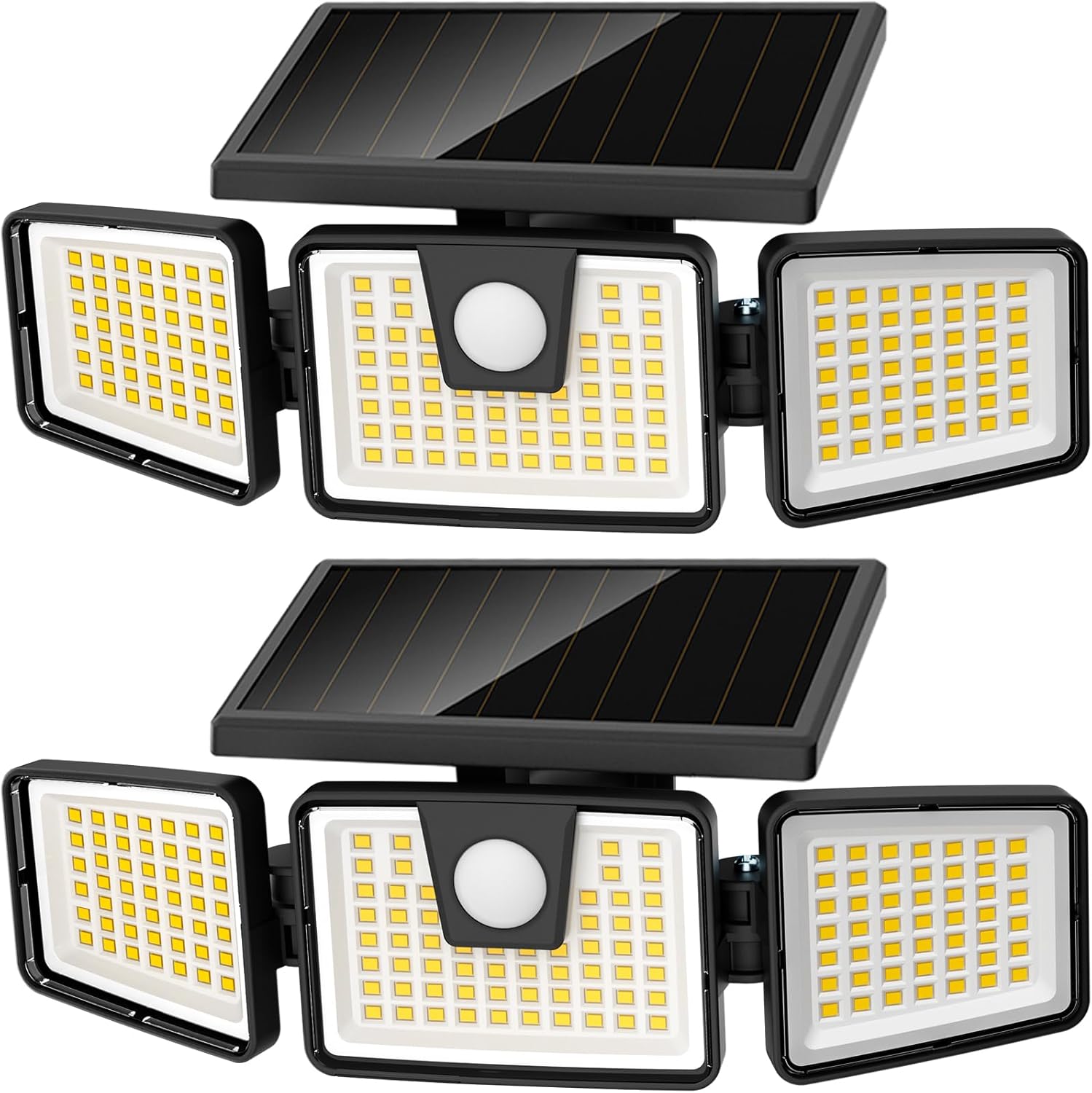 AmeriTop Solar Lights Outdoor, 2 Pack LED High Brightness Cordless Solar Motion...