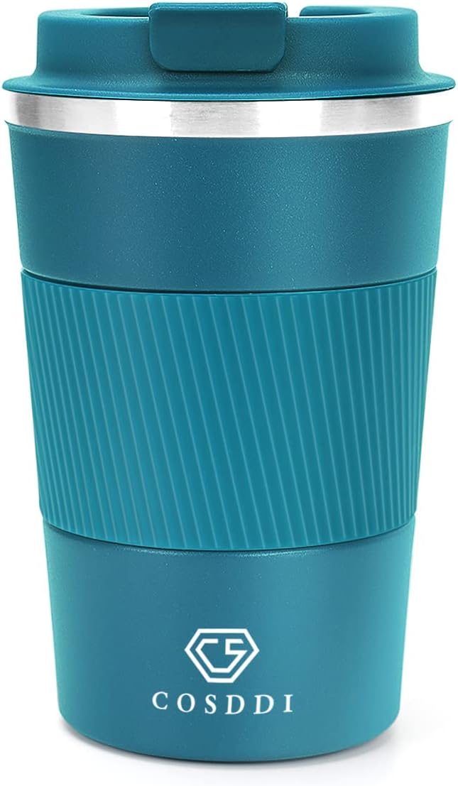CS COSDDI Travel Mugs, Insulated Coffee Cup with Leakproof Lid - Reusable Coffee...