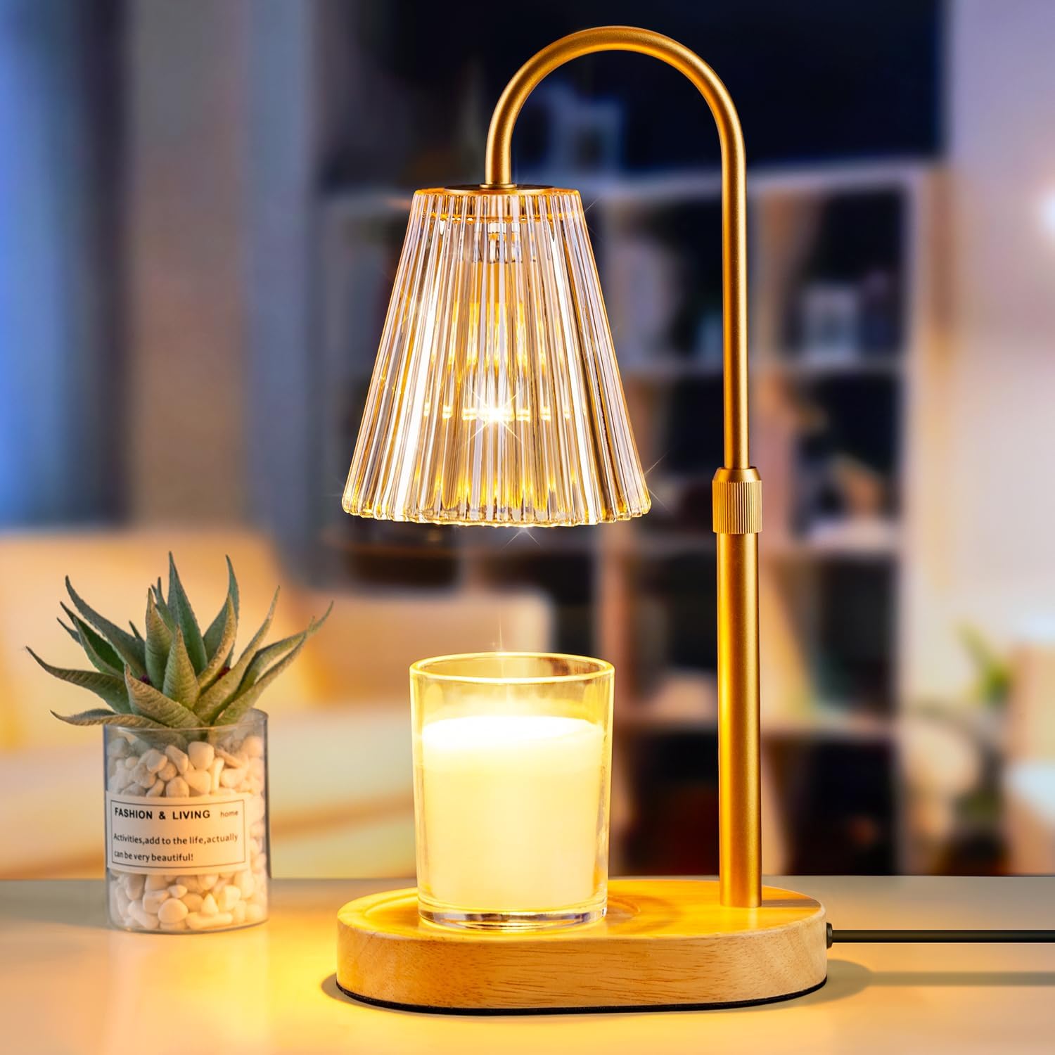 Candle Warmer Lamp with Timer - Electric Melter Candle Lamp Dimmable Candle Heat...