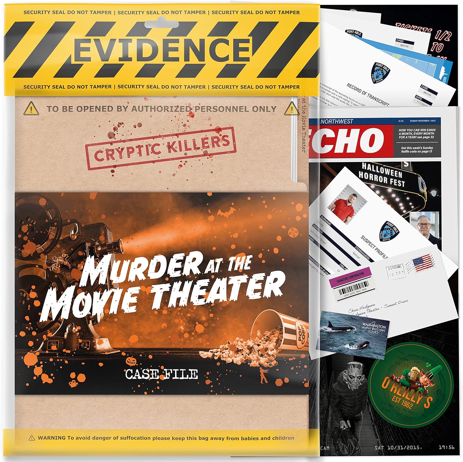Unique Cryptic Killers Unsolved Mystery Game, Engaging Cold Case Files Investiga...
