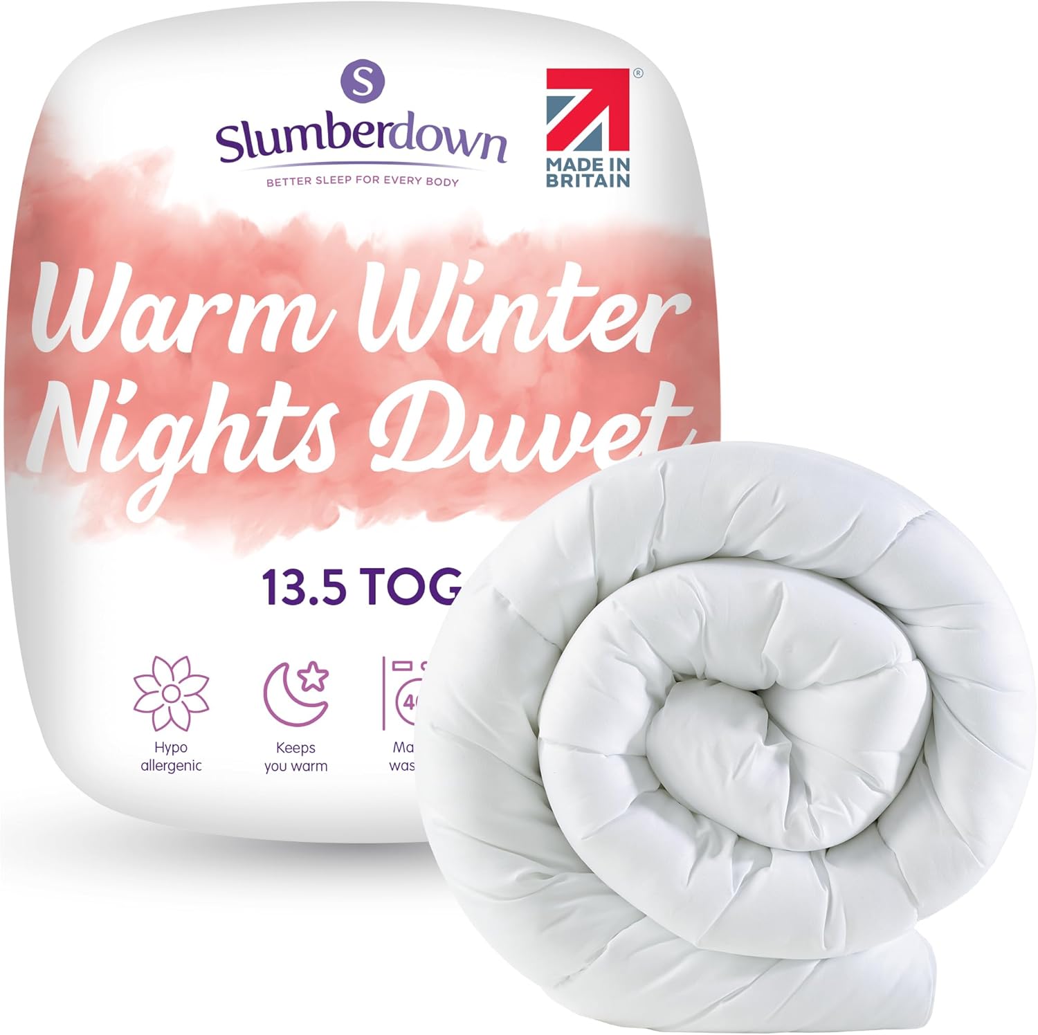 Slumberdown Warm Winter Nights Double Duvet - 13.5 Tog Thick & Heavyweight UK Ma...