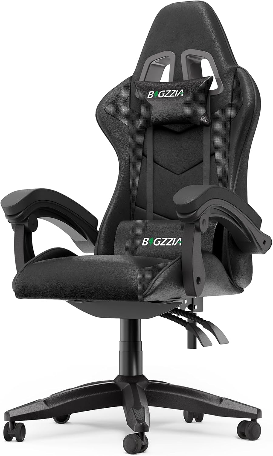 bigzzia Gaming Chair Ergonomic Computer Chair Reclining PU Leather High Back Vid...